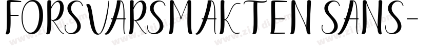 Forsvarsmakten Sans字体转换
